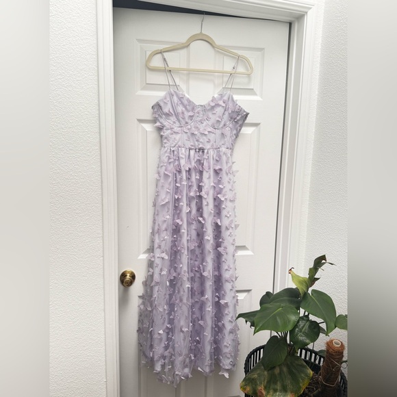 Lavender Butterfly Maxi Dress - Picture 1 of 9
